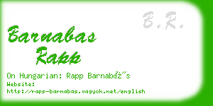 barnabas rapp business card